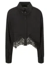 BURBERRY LACE ASYMMETRIC HEM CROP SHIRT