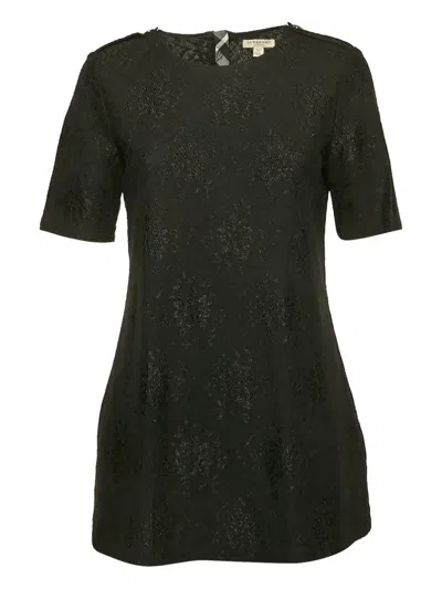 Pre-owned Burberry Lace-detail Top In Black