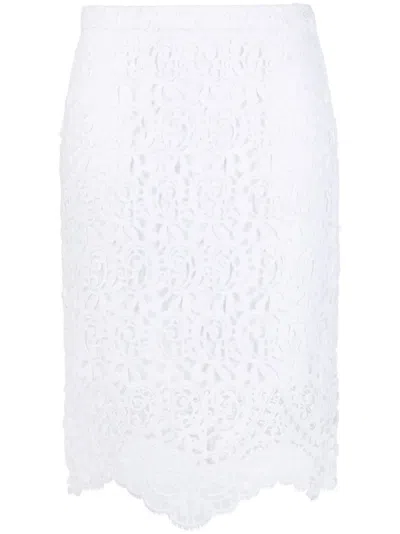 Burberry Lace High-waisted Midi Skirt In Multi
