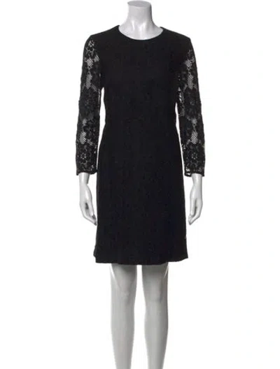 Pre-owned Burberry Lace Mini Dress In Black