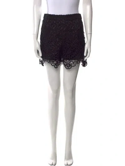 Pre-owned Burberry Lace Mini Shorts W/ Tags In Black