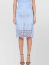 Burberry Women Midi Skirt In Blue
