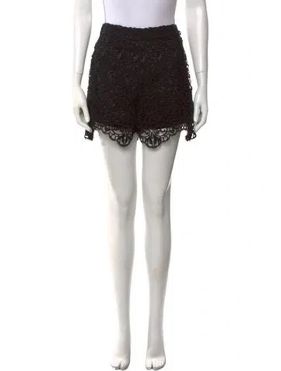 Pre-owned Burberry Lace Pattern Mini Shorts W/ Tags In Black