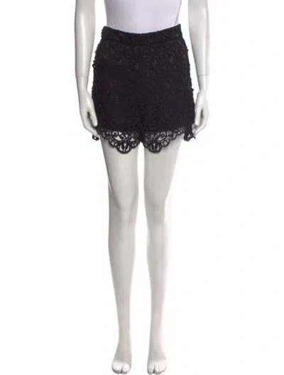 Pre-owned Burberry Lace Pattern Mini Shorts W/ Tags In Black