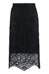 Burberry Lace Skirt In Black