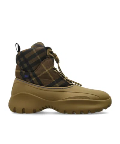 BURBERRY BURBERRY CHECKED ANKLE BOOTS