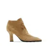 Burberry Ladies 60mm Storm Suede Lace-up Booties