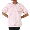 Burberry Ladies Alabaster Pink Lana Coordinates Print Shirt In Pink