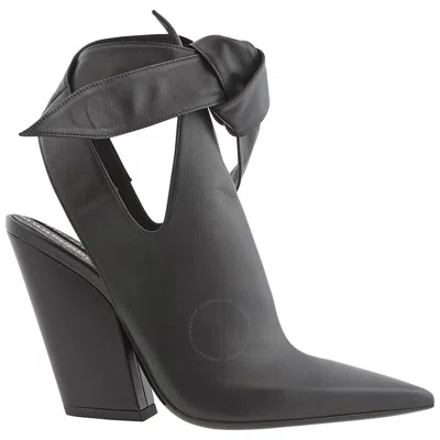 Burberry Ladies Amy Black Wrap-tie Boots