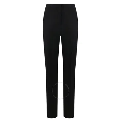 Burberry Ladies Bedmond Straight Fit Stretch Wool Tailored Trousers In Black
