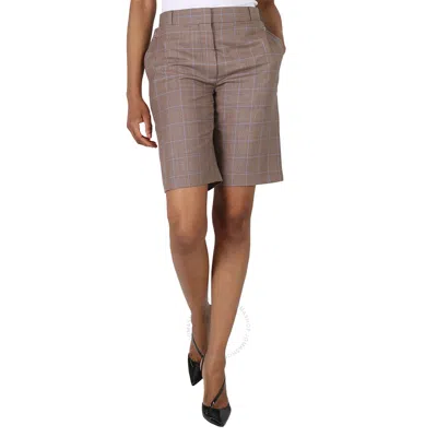 Burberry Ladies Birch Brown Mae Prince Of Wales Check Shorts