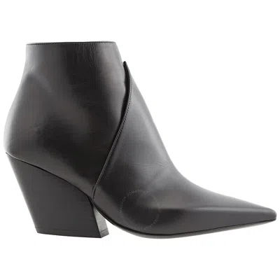 Burberry Ladies Black Ashlington Leather Ankle Boots
