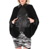 Burberry Ladies Black Cape Overlay Evening Bomber Jacket In Black