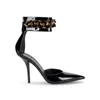Burberry Ladies Black Chain-link Pointed High Heels In Black