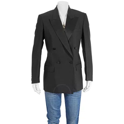 Burberry Ladies Black Double Breasted Blazer