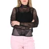 Burberry Ladies Black Knitted Pullover Turtleneck Sweater In Black