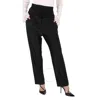 Burberry Ladies Black Lombardy Double-waisted Jersey Pants In Black