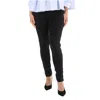 Burberry Ladies Black Stretch Crepe Jersey Neoprene Jodhpurs In Black
