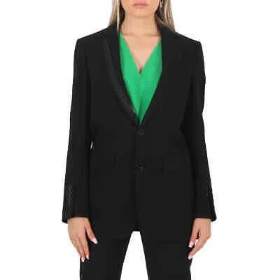 Pre-owned Burberry Ladies Black Tailored Single-breasted Blazer Jacket