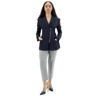 Burberry Ladies Black Technical Twill Reconstructed Blazer