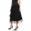 BURBERRY BURBERRY LADIES BLACK TIERED TULLE A-LINE SKIRT