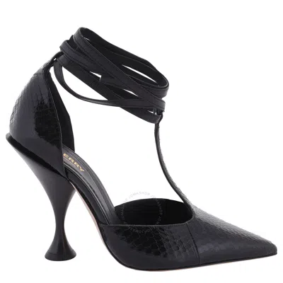 Burberry Ladies Black Wellton Wrap-around 105 Pumps