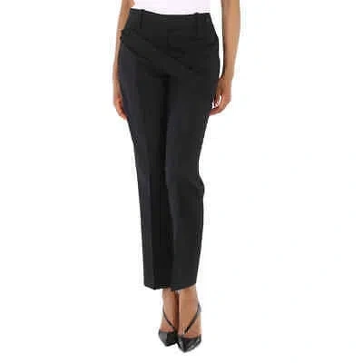 Pre-owned Burberry Ladies Black Wool Trousers