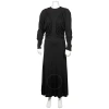BURBERRY BURBERRY LADIES BLACK WYNONA RUCHED PANELLED JERSEY GOWN