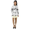 Burberry Ladies Black/white Watercolour Print Econyl Hooded Parka In Black/white