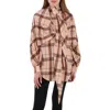 BURBERRY BURBERRY LADIES BLUSH PINK CHECK DRAPE SLEEVE SILK SHIRT