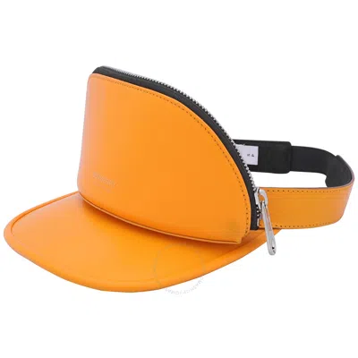 Burberry Ladies Bright Orange Zipped-pouch Visor Hat