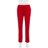Burberry Ladies Bright Red Hanover Two-tone Wool Tailored Trousers In Bright Red