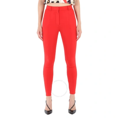 Burberry Ladies Bright Red Stretch Jersey Trousers