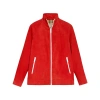 BURBERRY OPEN BOX - BURBERRY LADIES BRIGHT RED SUEDE BOMBER