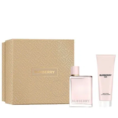 Burberry Ladies  Her 2 oz Gift Set Fragrances 3616304679841 In Amber / Black