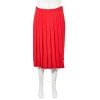BURBERRY BURBERRY LADIES CADY PLEATED SKIRT IN BRIGHT RED