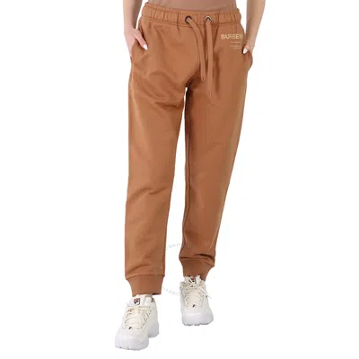 Burberry Ladies Camel Horseferry Print Jogging Pants In Yellow