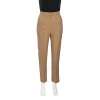 BURBERRY BURBERRY LADIES CERAMIC BROWN COTTON LINEN TAILORED TROUSERS