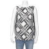 BURBERRY BURBERRY LADIES CHECK PRINT WOOL SILK V-BACK TOP