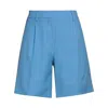 Burberry Woman Shorts & Bermuda Shorts Azure Size 6 Virgin Wool In Blue