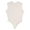 Burberry Ladies Cool White Sleeveless Bodysuit In White
