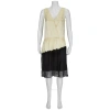 BURBERRY BURBERRY LADIES CREAM SILK SATIN AND LACE SLEEVELESS DRESS