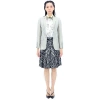 Burberry Ladies Cut-out Detail Technical Wool Blazer In Grey