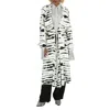 BURBERRY BURBERRY LADIES CUT-OUT DETAIL WATERCOLOUR PRINT TRENCH COAT