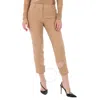 BURBERRY BURBERRY LADIES DARK BISCUIT CUT-OUT DETAIL TAILORED TROUSERS