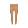 BURBERRY BURBERRY LADIES DARK BISCUIT FITTED WOOL TROUSERS