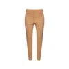 Burberry Ladies Dark Biscuit Fitted Wool Trousers In Dark Biscuit