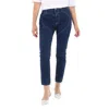 Burberry Ladies Dark Canvas Blue Heart-motif Skinny Jeans In Blue