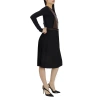 Burberry Ladies Dark Mocha Plonge Lambskin And Wool Blend Pinafore Dress In Dark Mocha