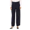 BURBERRY BURBERRY LADIES DARK NAVY WIDE LEG JANE TROUSERS